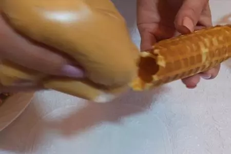 Вафельные трубочки: шаг 4