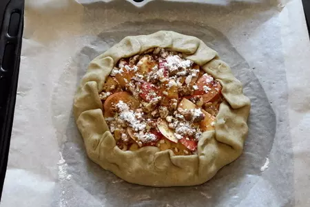 "ржаная,  яблочная галета с корицей и  грецкими орехом".: шаг 8