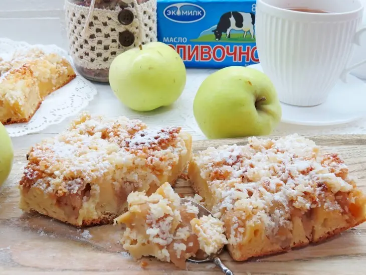 Творожный пирог с яблоками и кокосовой карамелью: шаг 11
