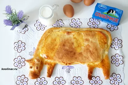 Закрытая ватрушка с творогом и персиками: шаг 12