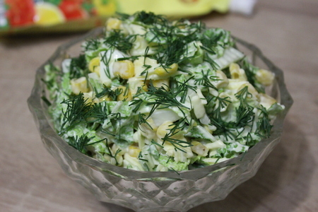 Салат из пекинской капусты с сыром и кукурузой: шаг 5