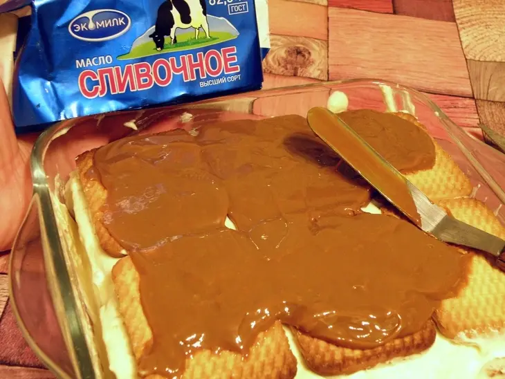 Торт без выпечки «коровушка му».: шаг 6