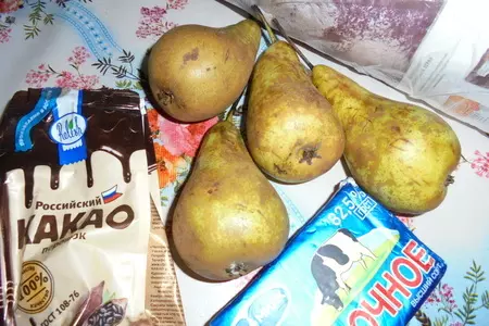 Шоколадный кекс с грушей: шаг 1