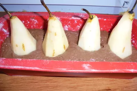 Шоколадный кекс с грушей: шаг 6