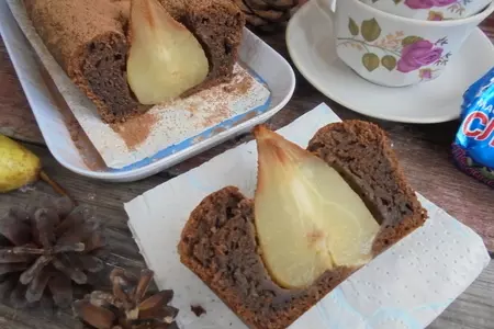Шоколадный кекс с грушей: шаг 9