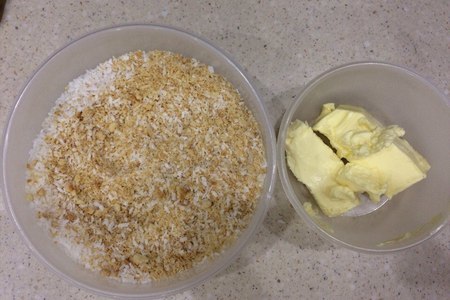 Малиновый чизкейк на кокосовом корже : шаг 1