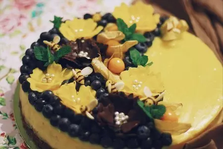 Малиновый чизкейк на кокосовом корже: шаг 11