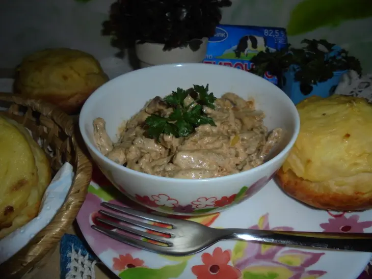 Бефстроганов с картофельными шанежками: шаг 9