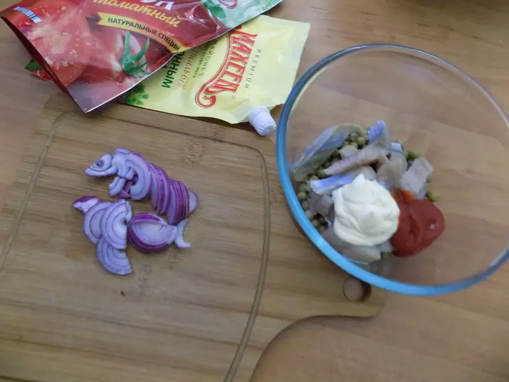 Закуска с сельдью: шаг 2