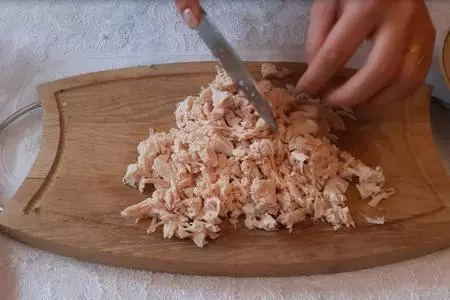 Новогодний салат гранатовый браслет: шаг 2
