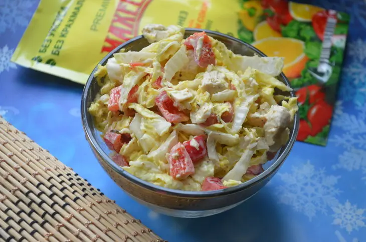 Салат с курицей и пекинской капустой: шаг 7