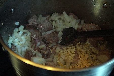 Красный суп со свининой и чечевицей: шаг 7