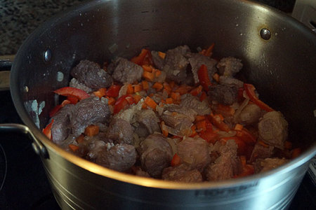 Красный суп со свининой и чечевицей: шаг 8