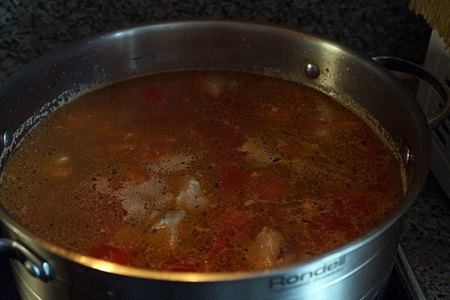 Красный суп со свининой и чечевицей: шаг 10