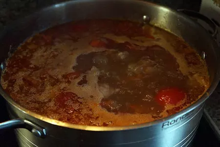 Красный суп со свининой и чечевицей: шаг 11
