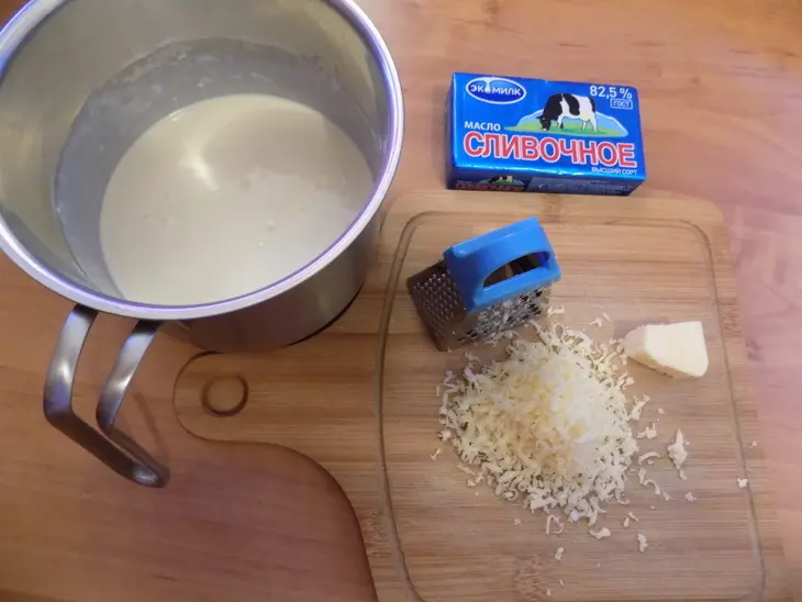 Сливочные блины с сыром: шаг 4