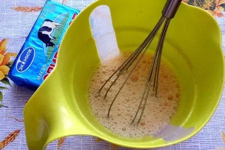 Блинчики на яблочном соке с яблочной начинкой.: шаг 2