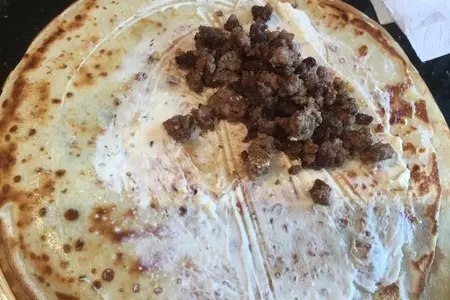Блины с мясом: шаг 7