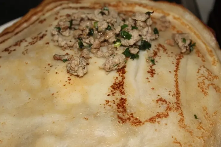 "бочонки с мясом" или блинчики с мясом "любимые": шаг 6