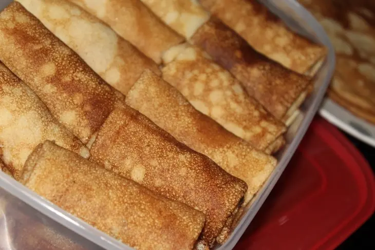 "бочонки с мясом" или блинчики с мясом "любимые": шаг 7