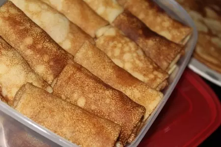 "бочонки с мясом" или блинчики с мясом "любимые": шаг 7