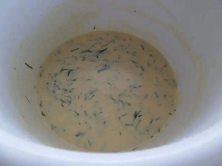 Кукурузные блины с сыром и укропом: шаг 6