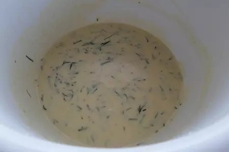 Кукурузные блины с сыром и укропом: шаг 6
