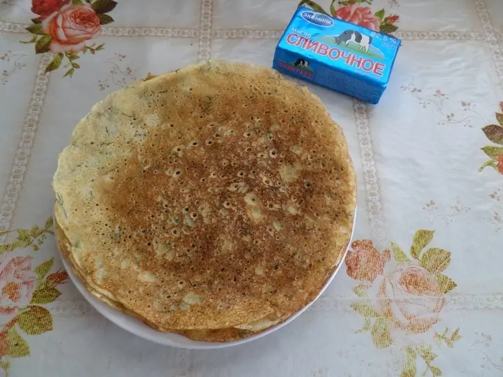 Кукурузные блины с сыром и укропом: шаг 9