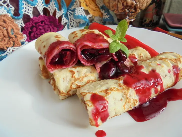 Вишнёвые блины с перцем: шаг 7