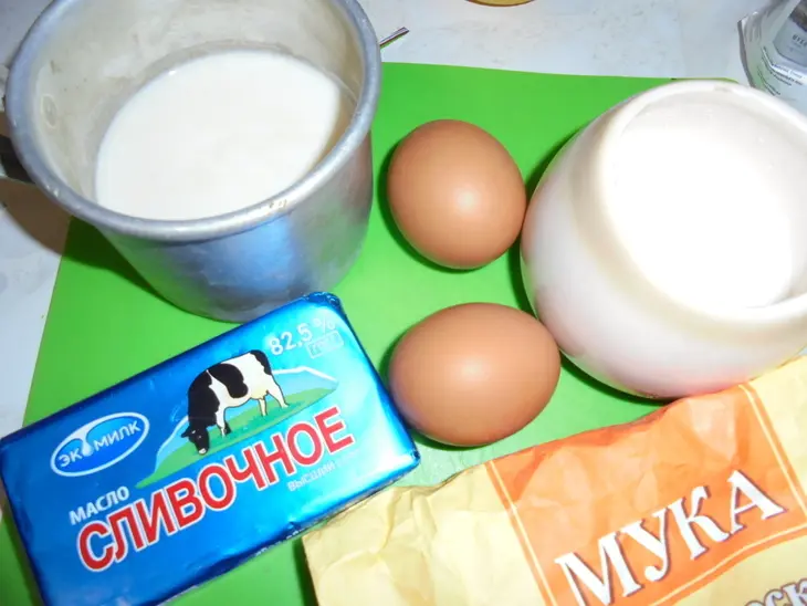 Блины-гриль с мясом: шаг 1