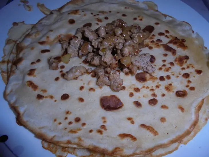 Блины-гриль с мясом: шаг 7