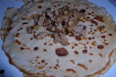Блины-гриль с мясом: шаг 7
