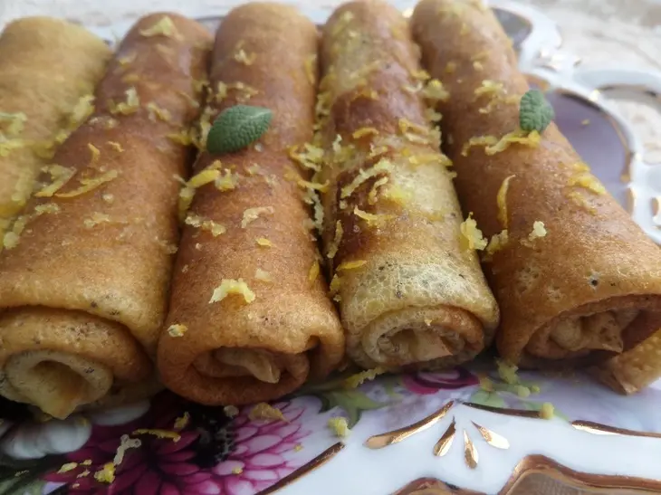 Сливочные блины с маком и цедрой лимона: шаг 9