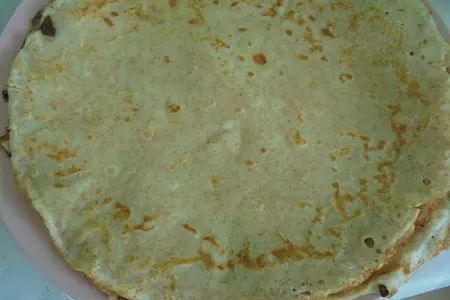 Пшенично-ржаные блины с  куриной печенью и грушей: шаг 3