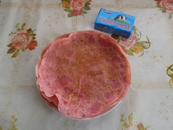 Клубничные блины с клубничным джемом и творожным кремом: шаг 13