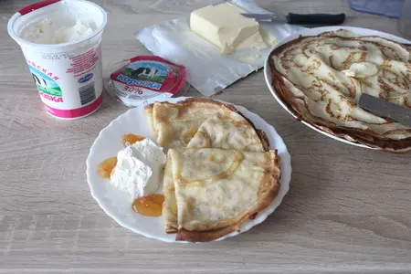 Тонкие блины на молоке: шаг 7