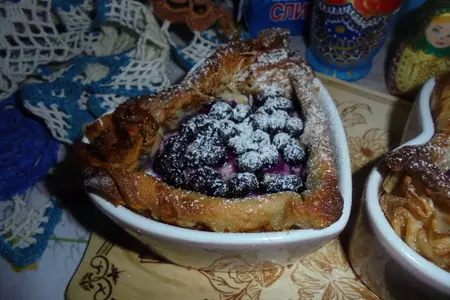Блинные мини-ватрушки с творогом и черникой: шаг 9