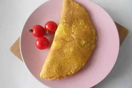 Блинный омлет с ветчиной и сыром: шаг 5
