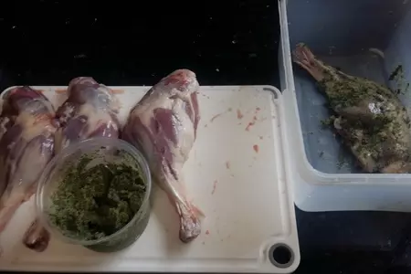 Гусиные четверти под мятным песто: шаг 4
