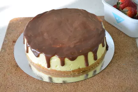 Классический чизкейк с шоколадной карамелью: шаг 5