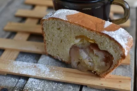 Кекс с фаршированными яблоками.: шаг 8