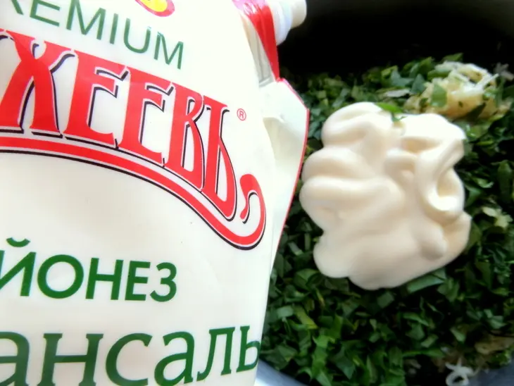 Гренки с "зелёным" сыром: шаг 7