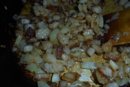 Картофельная толченка с луком и салом: шаг 7