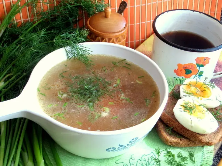 Куриный бульон с зеленью: шаг 8