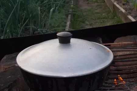 Греча с копчеными купатами: шаг 6