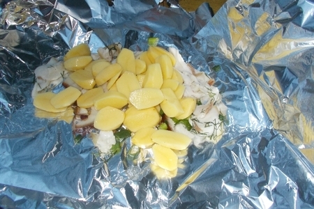 Картофель с копченым салом: шаг 3
