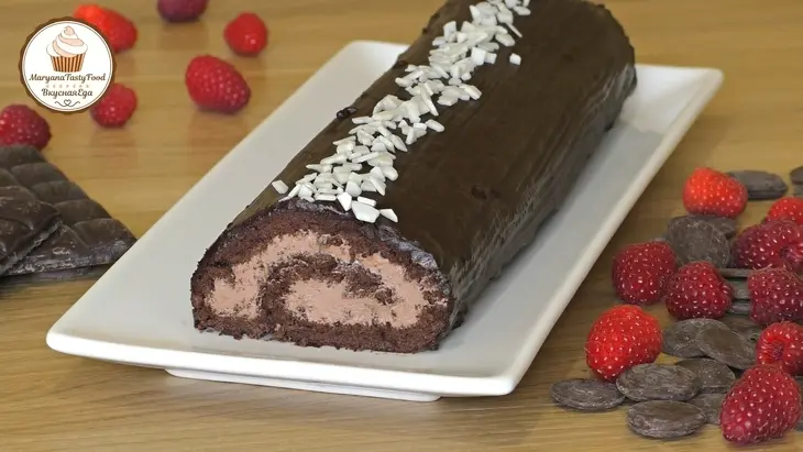 Чешский шоколадный рулет с масляным кремом: шаг 4