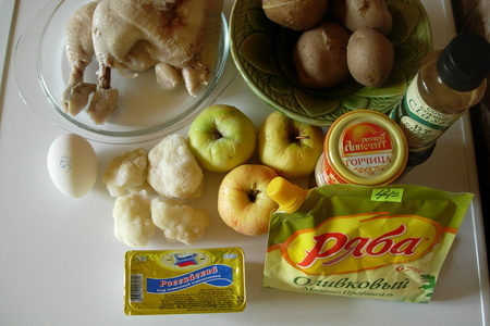 Картофельно-куриное суфле с пикантным соусом.: шаг 1