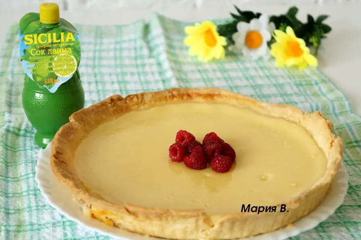 Лаймовый пирог с малиной: шаг 8