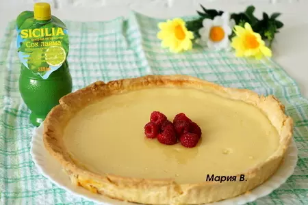 Лаймовый пирог с малиной: шаг 8